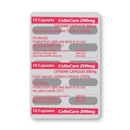 Cefixima Cápsulas (ampolla de 10 cápsulas)