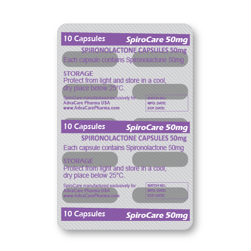 Spironolactone Capsules (blister de 10 capsules)