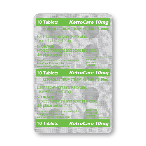 Comprimidos de Trometamina de Ketorolaco (blíster de 10 comprimidos)