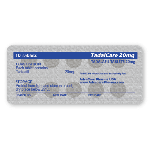Comprimidos de Tadalafil (blíster de 10 comprimidos)