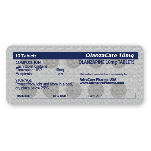 Comprimidos de Olanzapina (blíster de 10 comprimidos)