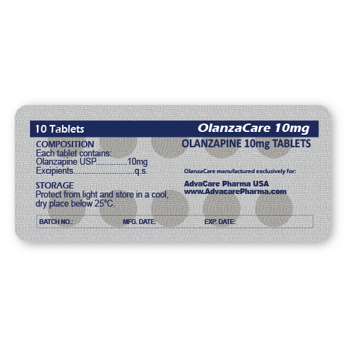 Comprimés d'Olanzapine (blister de 10 comprimés)