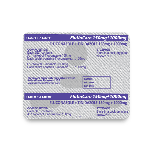 Fluconazole + Tinidazole Tablets (blister of 3 tablets)
