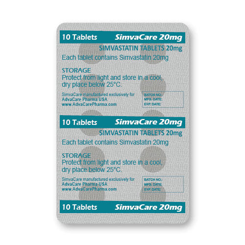Simvastatin Tablets (blister of 10 tablets)