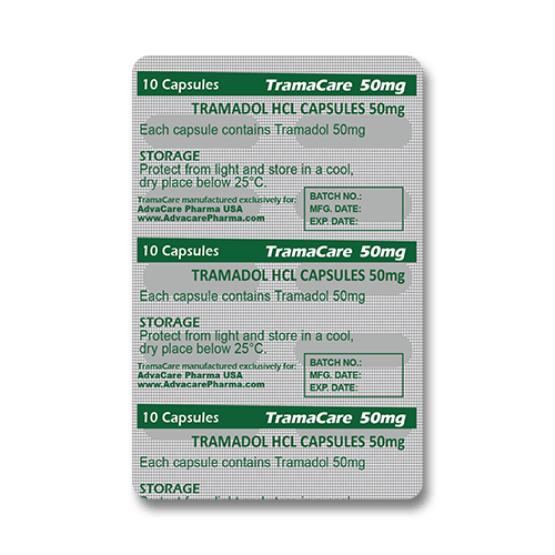 Tramadol HCL Cápsulas (ampolla de 10 cápsulas)