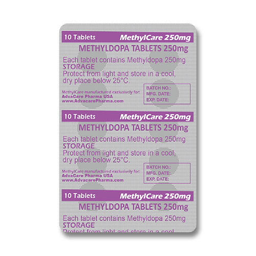 Methyldopa Tablets (blister of 10 tablets)