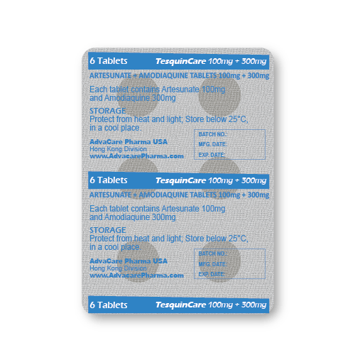 Artésunate + Amodiaquine Comprimés (plaquette de 6 comprimés)