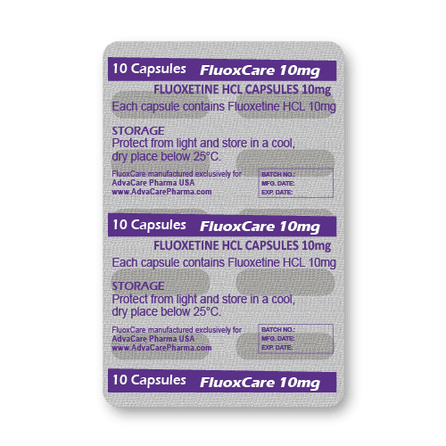 Cápsulas de Fluoxetina HCl (blíster de 10 cápsulas)