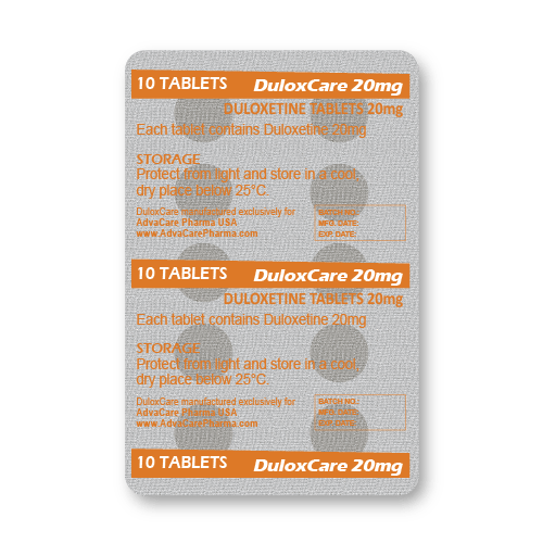 Duloxetine HCL Tablets (blister of 10 tablets)