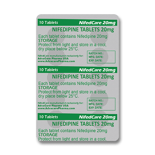 Comprimidos de Nifedipina (blíster de 10 comprimidos)