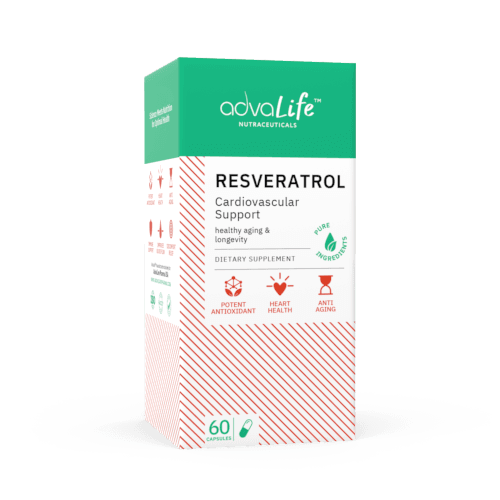 Cápsulas de Resveratrol (caja de frasco)
