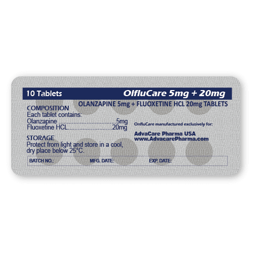 Olanzapine + Fluoxetine HCl Tablets (blister of 10 tablets)