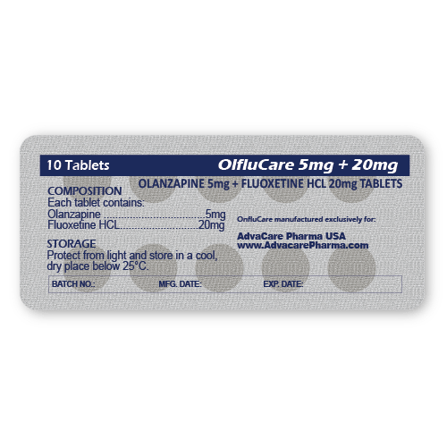 Olanzapine + Fluoxetine HCl Tablets (blister of 10 tablets)