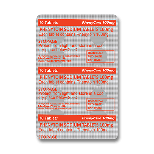 Phenytoin Sodium Tablets (blister of 10 tablets)