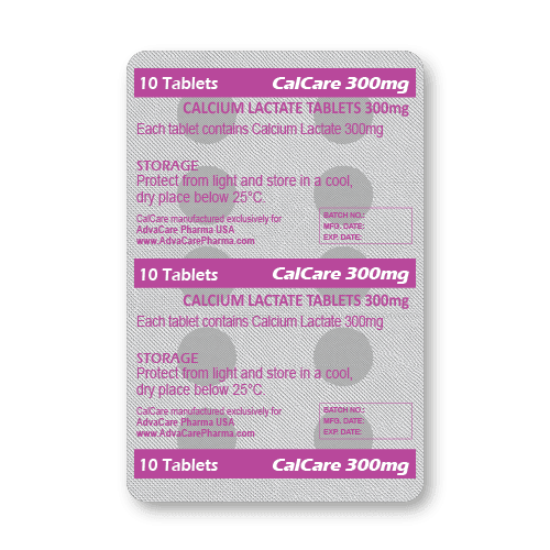 Calcium Lactate Tablets (blister of 10 tablets)