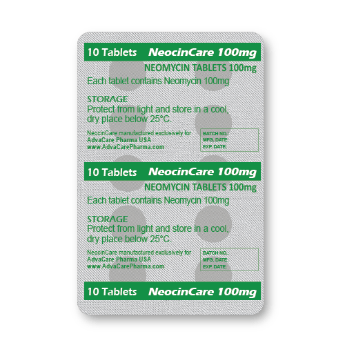 Neomicina Sulfato Comprimidos (blister de 10 comprimidos)