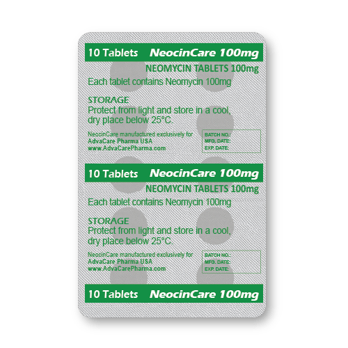 Comprimidos de Sulfato de Neomicina (blíster de 10 comprimidos)