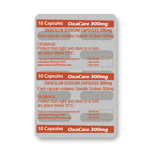 Capsules de Oxacilline Sodique (blister de 10 capsules)
