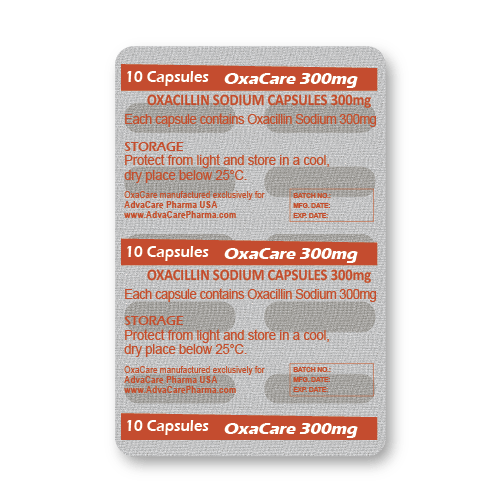 Oxacilina Sódica Cápsulas (ampolla de 10 cápsulas)