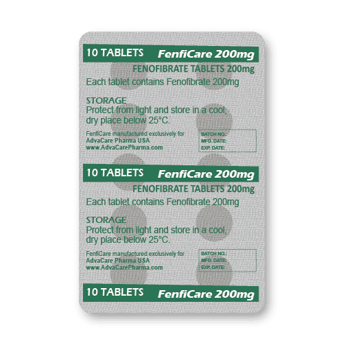 Comprimés de Fénofibrate (blister de 10 comprimés)