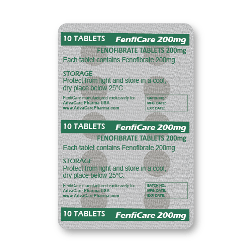 Fenofibrate Tablets (blister of 10 tablets)