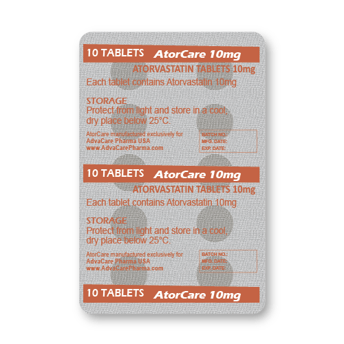 Atorvastatin Tablets (blister of 10 tablets)