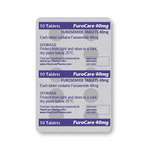 Comprimidos de Furosemida (blíster de 10 comprimidos)