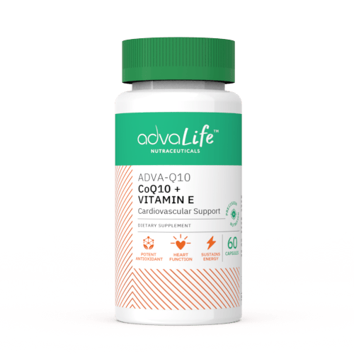 Coenzyme Q10 + Vitamin E Capsules (bottle of 60 capsules)