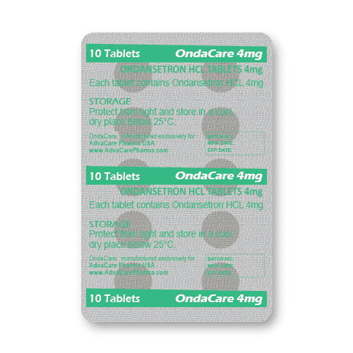 Comprimidos de Ondansetron HCl (blíster de 10 comprimidos)