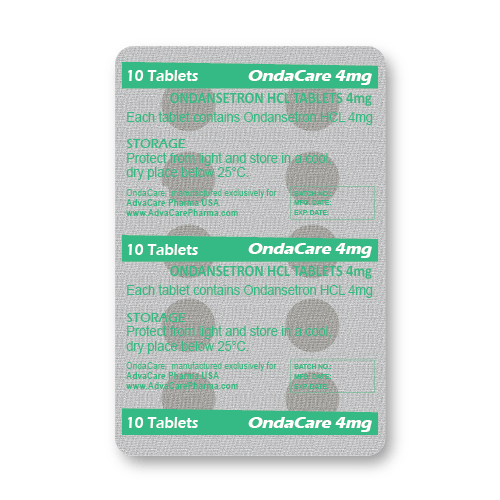 comprimidos de ondansetrón clorhidrato (blister de 10 comprimidos)