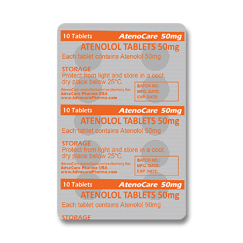 Comprimidos de Atenolol (blíster de 10 comprimidos)