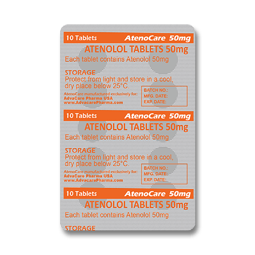 Atenolol Tablets (blister of 10 tablets)