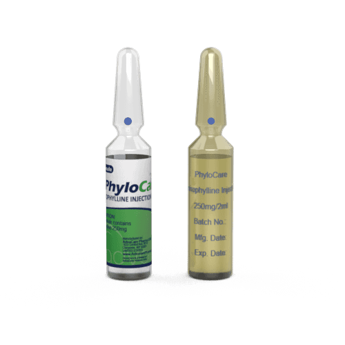 Injection d'Aminophylline (1 impression de flacon céramique et 1 étiquetage de flacon)