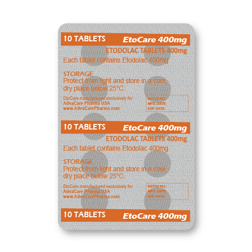 Etodolac Tablets (blister of 10 tablets)