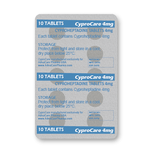 Comprimés de Cyproheptadine (blister de 10 comprimés)