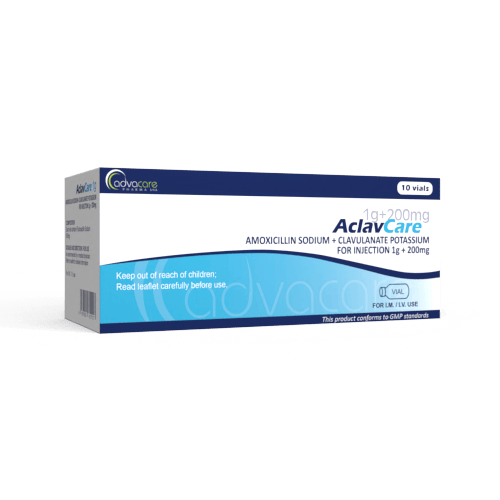 Amoxicilina Sódica + Clavulanato Potásico para Inyección (caja de 10 viales)