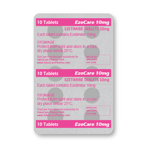Comprimés d'Ezétimibe (blister de 10 comprimés)