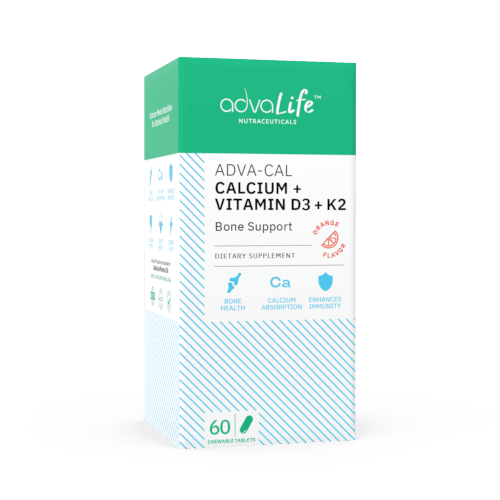 Calcium + D3 + K2 Vitamin Tablets (box of bottle)