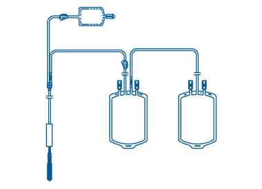 Sistema doble de extracción de sangre
