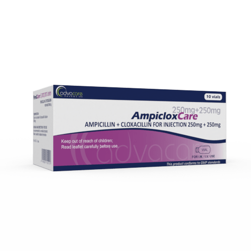Ampicilina + Cloxacilina para Inyección (caja de 10 viales)