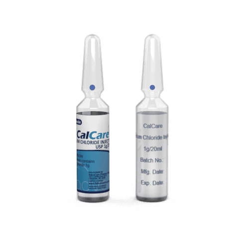 Calcium Chloride Injection (1 ampoule ceramic printing and 1 ampoule labelling)
