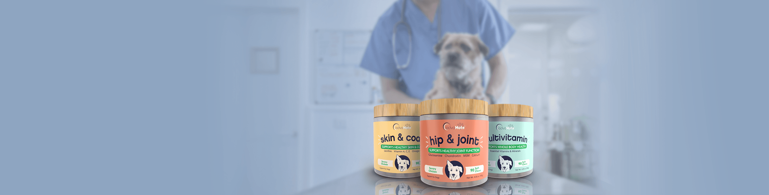 Soft chews for animals, for hips and joints, multivitamin