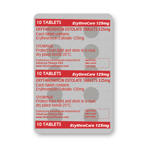 Comprimés d'Érythromycine Estolate (blister de 10 comprimés)
