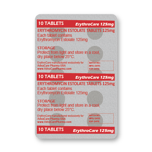 Erythromycin Estolate Tablets (blister of 10 tablets)