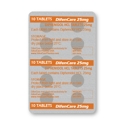 Diphenidol HCL Tablets (blister of 10 tablets)