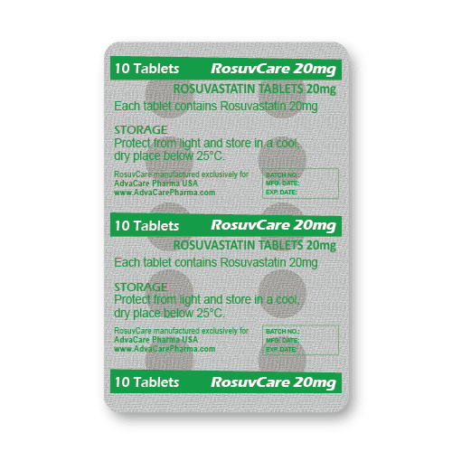 Rosuvastatin Tablets (blister of 10 tablets)