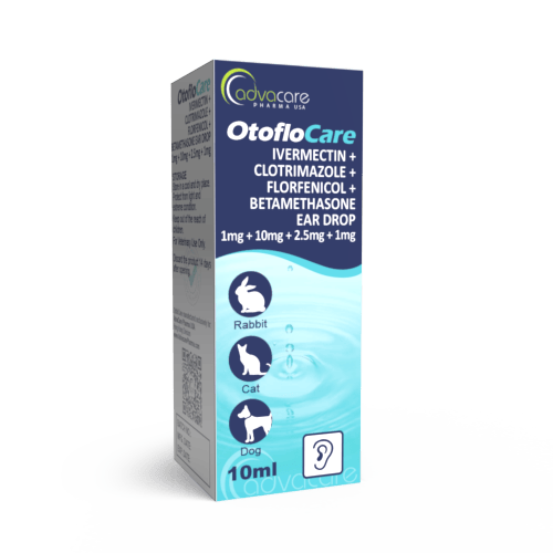 Ivermectina + Clotrimazol + Florfenicol + Betametasona Gotas para los Oídos (caja de 1 botella)