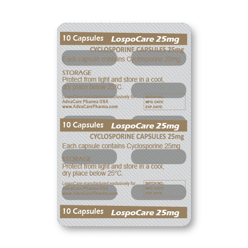 Capsules de Cyclosporine (blister de 10 capsules)