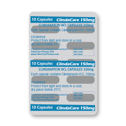 Capsules de Clindamycine HCl (blister de 10 capsules)