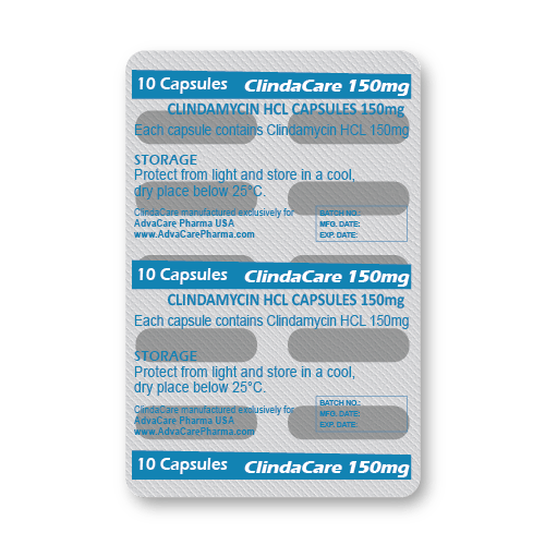 Clindamycin HCL Capsules (blister of 10 capsules)